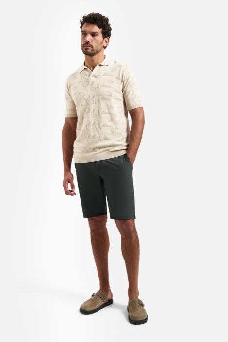 NO-EXCESS beige heren polo | Model