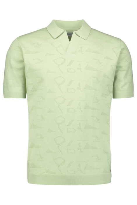 NO-EXCESS groene heren polo | Vooraanzicht