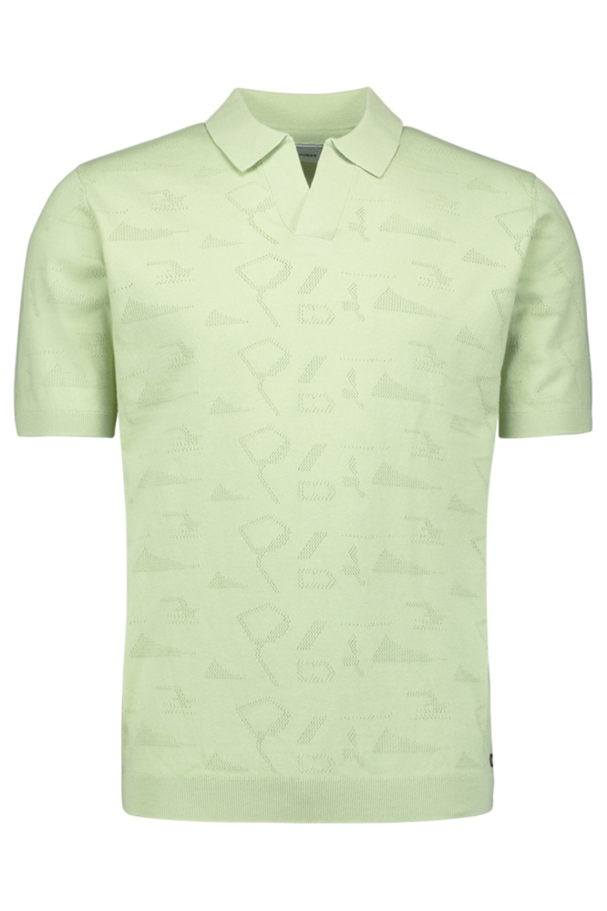 NO-EXCESS groene heren polo | Vooraanzicht
