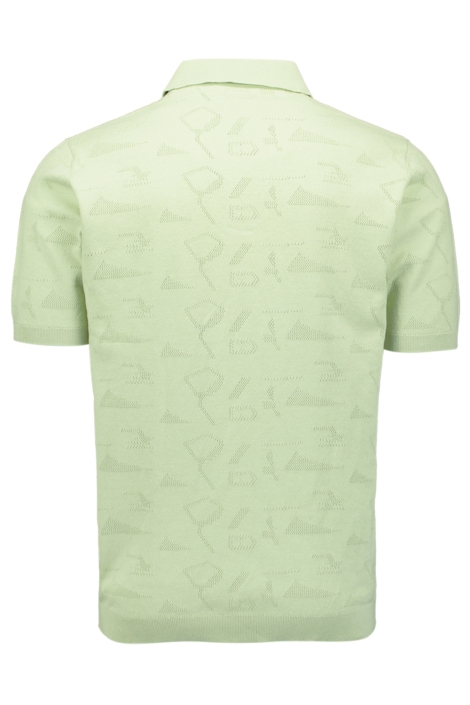 NO-EXCESS groene heren polo | Achteraanzicht