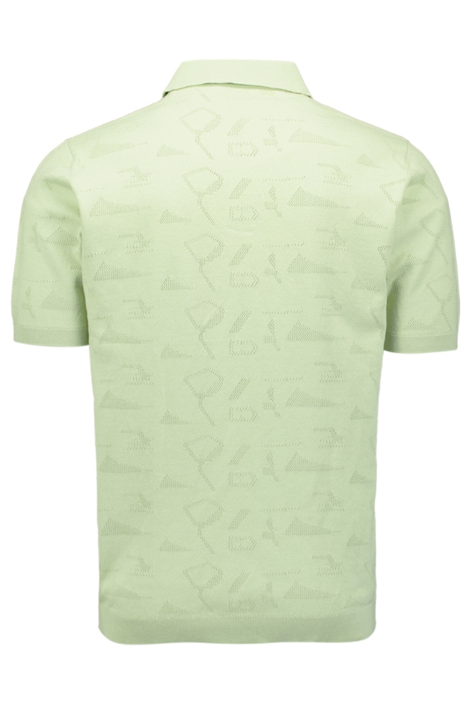 NO-EXCESS groene heren polo | Achteraanzicht