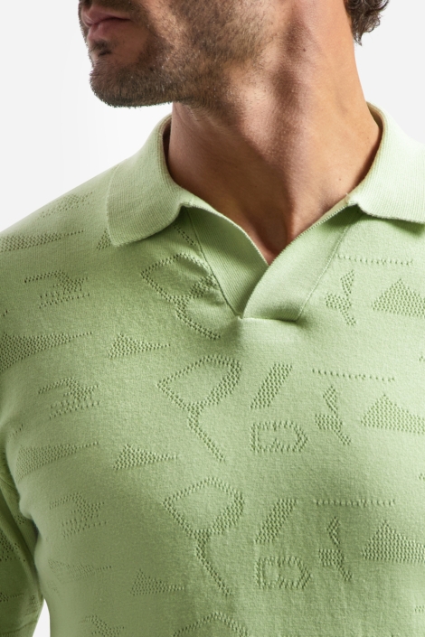 NO-EXCESS groene heren polo | Kleurstaal