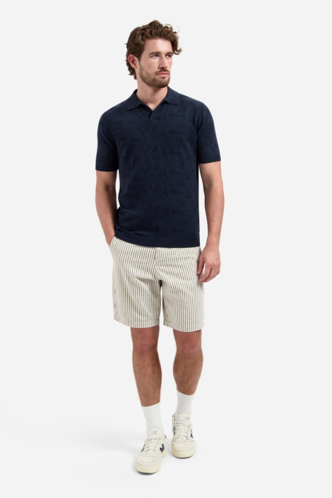 NO-EXCESS blauwe heren polo | Model