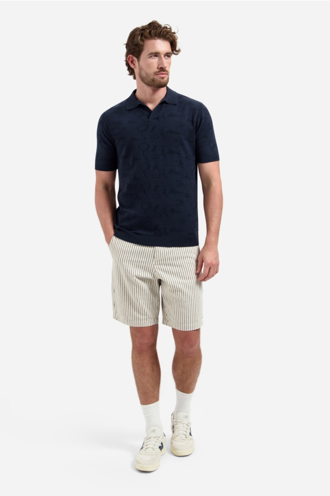 NO-EXCESS blauwe heren polo | Model