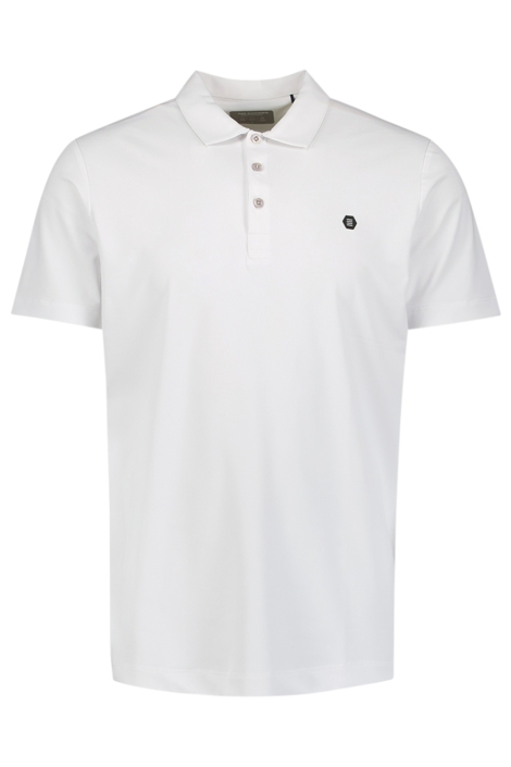 NO-EXCESS witte heren polo | Vooraanzicht