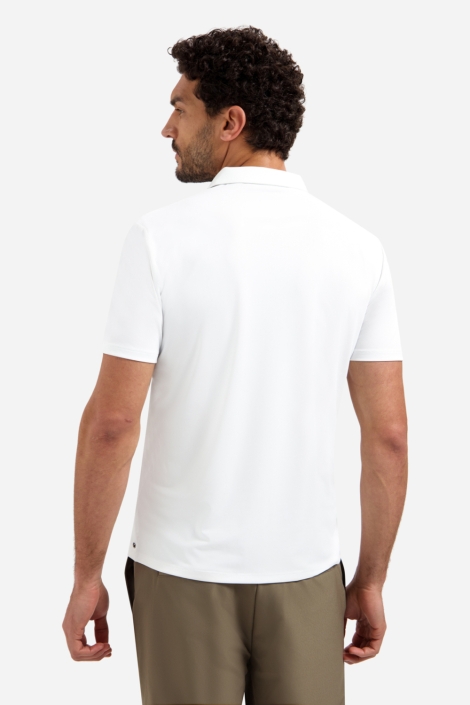NO-EXCESS witte heren polo | Model achteraanzicht