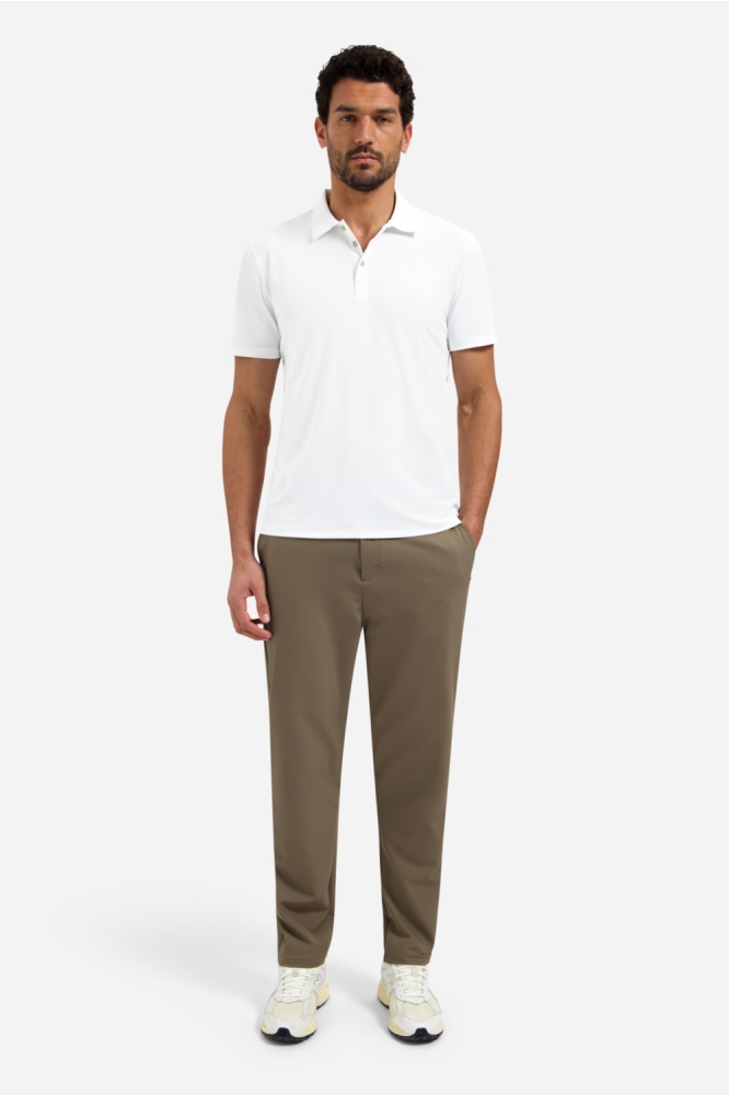 NO-EXCESS witte heren polo | Model