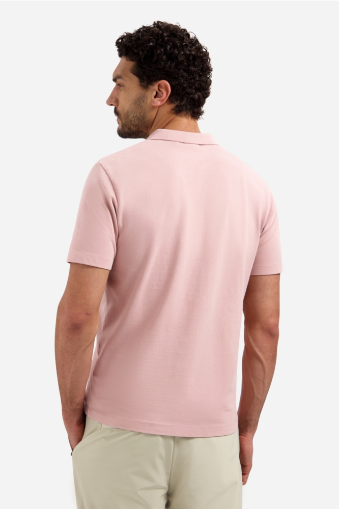 NO-EXCESS roze heren polo | Model achteraanzicht
