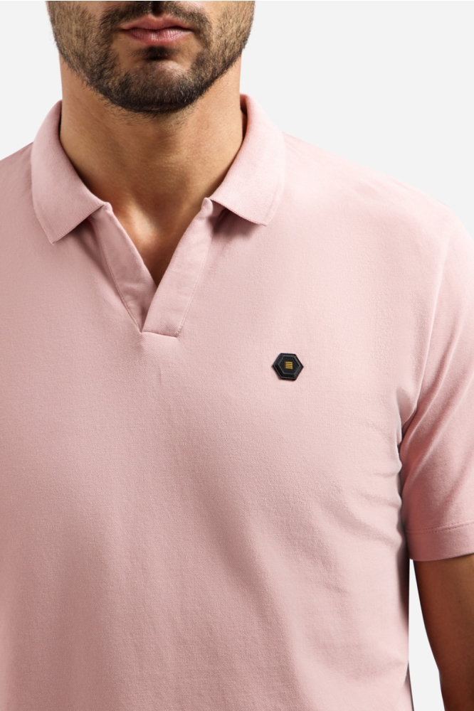 NO-EXCESS roze heren polo | Kleurstaal