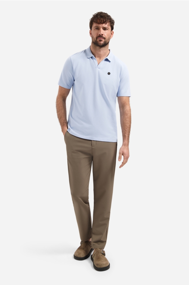 NO-EXCESS blauwe heren polo | Model