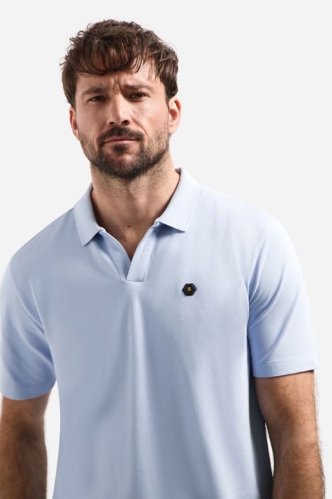 NO-EXCESS blauwe heren polo | Kleurstaal