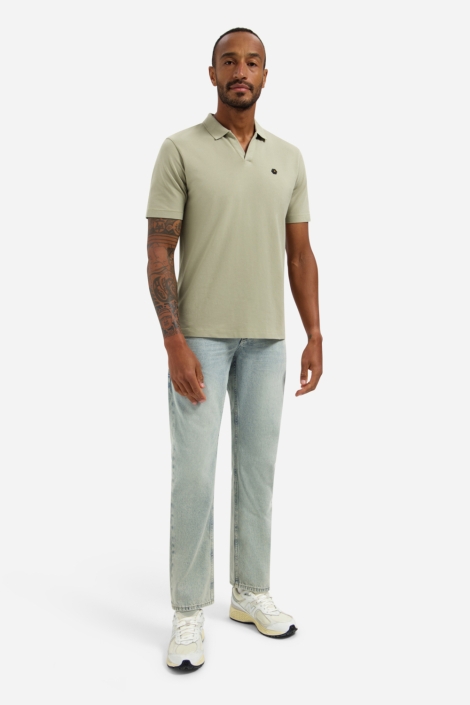 NO-EXCESS taupe heren polo | Model