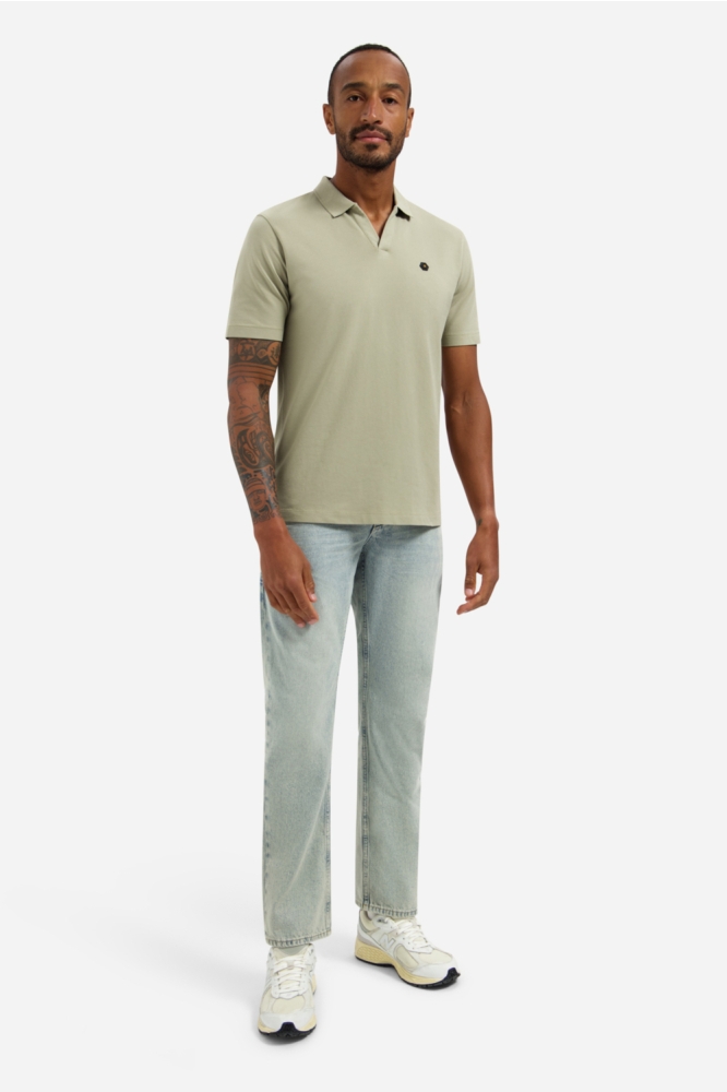 NO-EXCESS taupe heren polo | Model