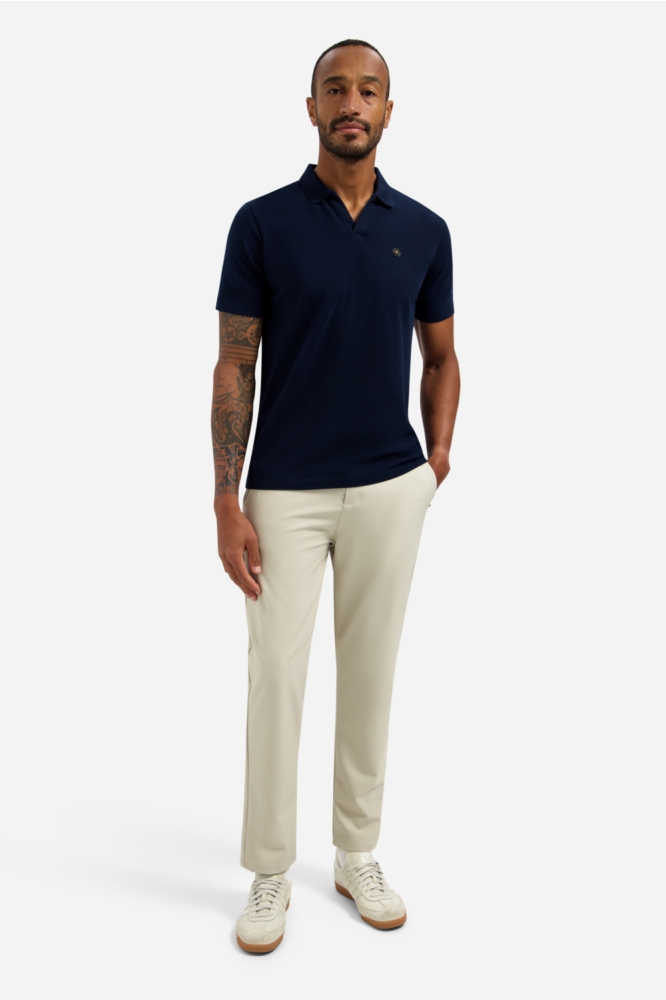 NO-EXCESS blauwe heren polo | Model