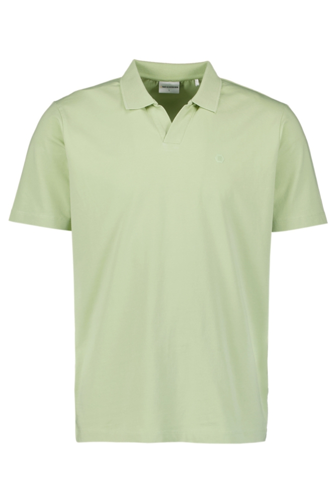 NO-EXCESS groene heren polo | Vooraanzicht