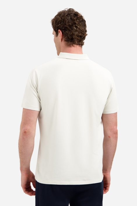 NO-EXCESS beige heren polo | Model achteraanzicht