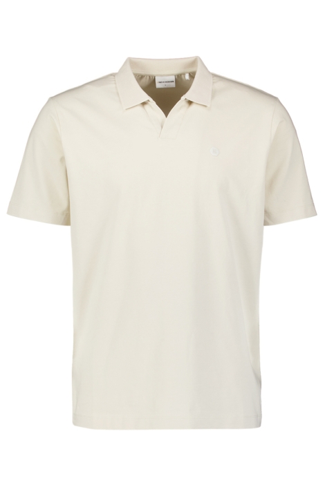 NO-EXCESS beige heren polo | Vooraanzicht