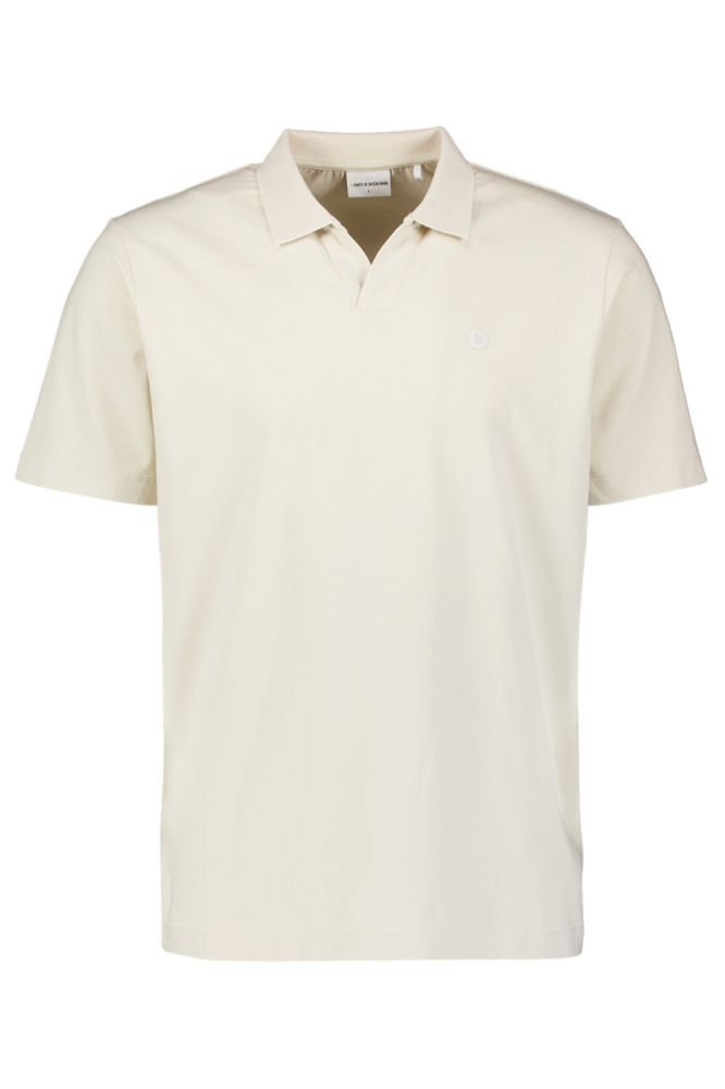 NO-EXCESS beige heren polo | Vooraanzicht