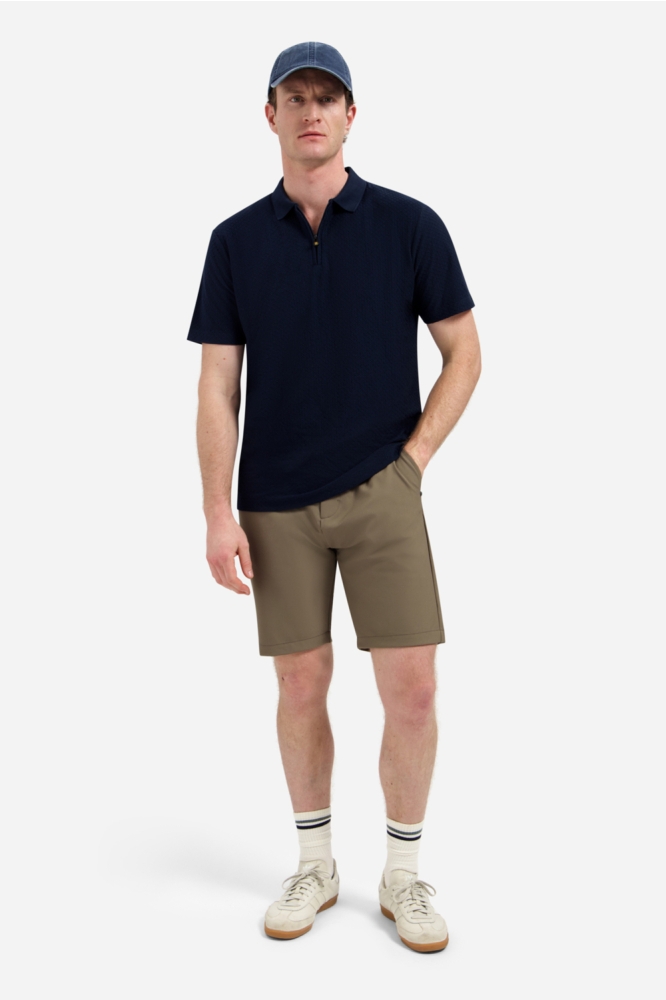 NO-EXCESS blauwe heren polo | Model