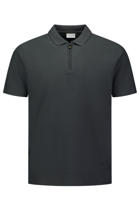 NO-EXCESS grijze heren polo | Vooraanzicht