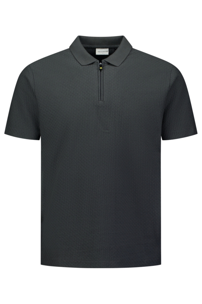 NO-EXCESS grijze heren polo | Vooraanzicht
