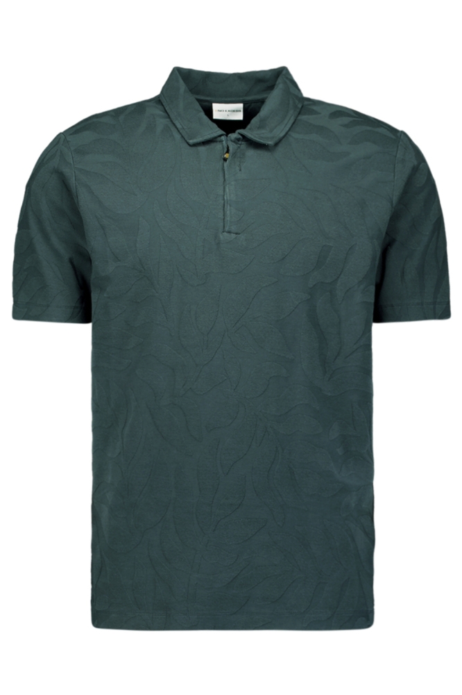 NO-EXCESS groene heren polo | Vooraanzicht