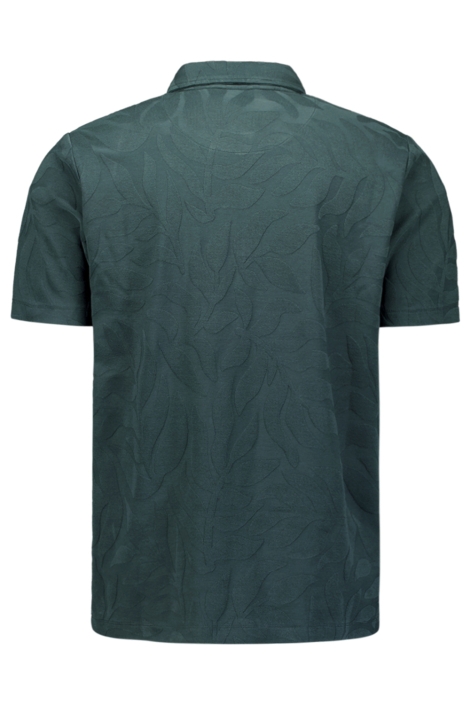 NO-EXCESS groene heren polo | Achteraanzicht