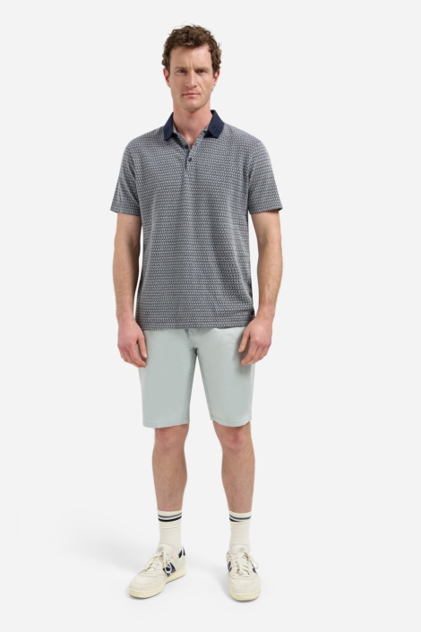 NO-EXCESS blauwe heren polo | Model
