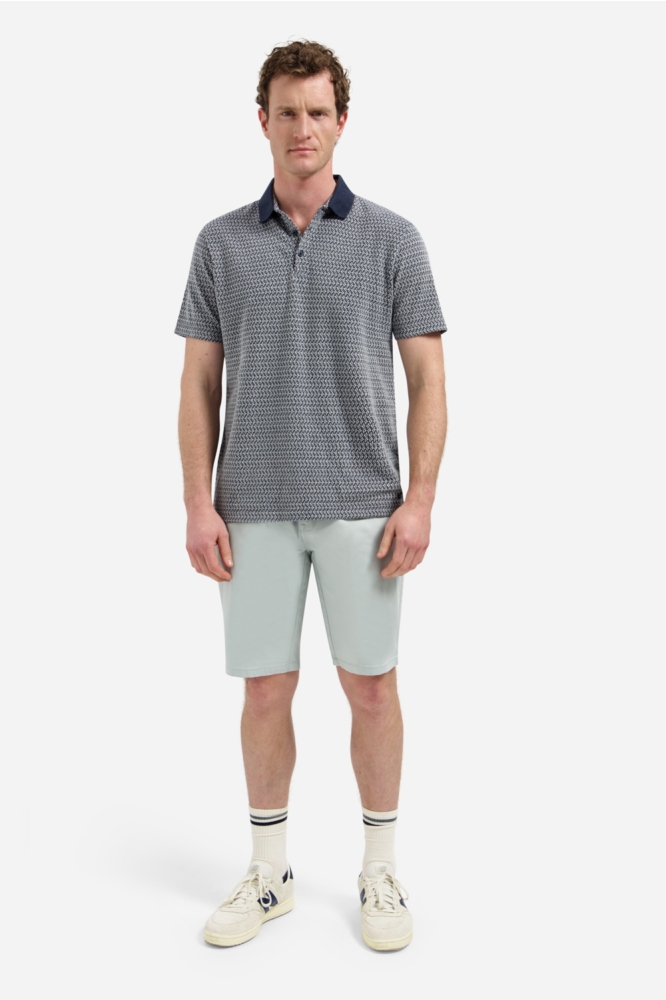 NO-EXCESS blauwe heren polo | Model