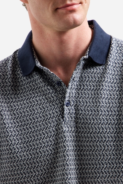 NO-EXCESS blauwe heren polo | Kleurstaal