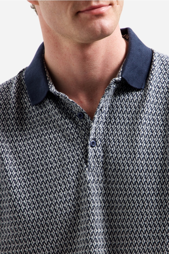 NO-EXCESS blauwe heren polo | Kleurstaal