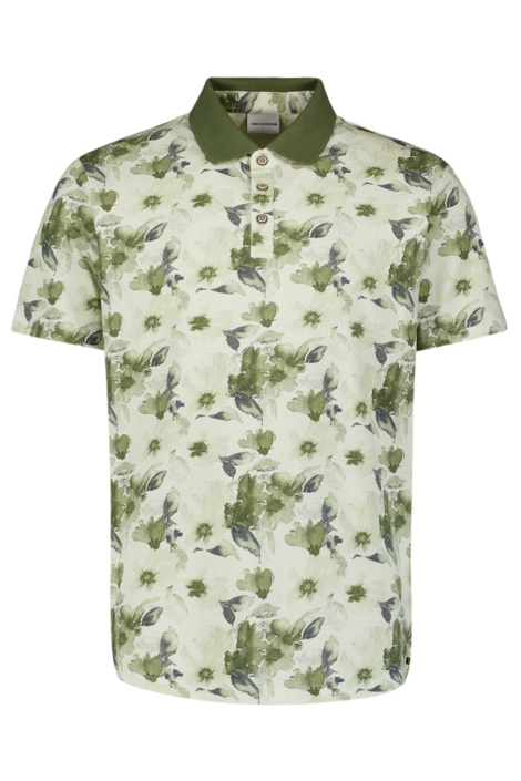 NO-EXCESS groene heren polo | Vooraanzicht