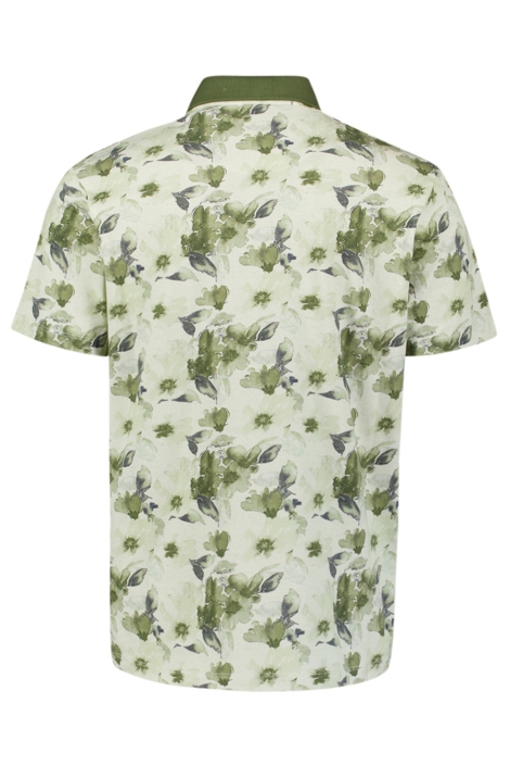 NO-EXCESS groene heren polo | Achteraanzicht