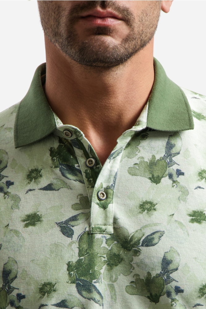 NO-EXCESS groene heren polo | Kleurstaal