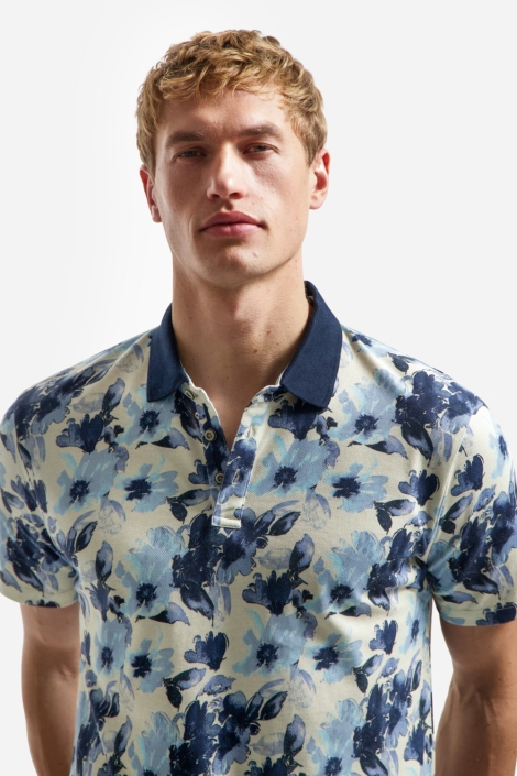NO-EXCESS blauwe heren polo | Unique Selling Point
