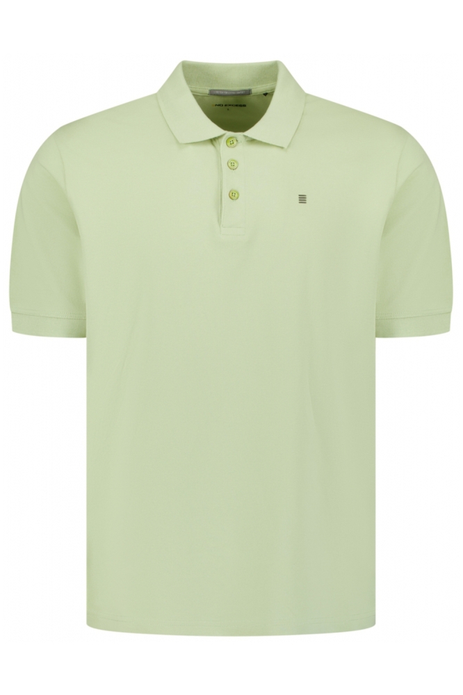 NO-EXCESS groene heren polo | Vooraanzicht