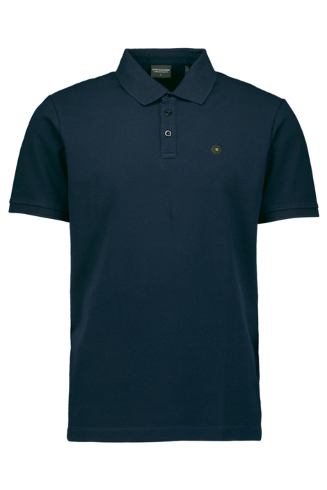 NO-EXCESS blauwe heren polo | Vooraanzicht
