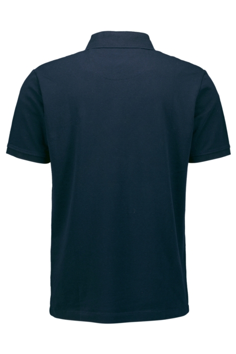 NO-EXCESS blauwe heren polo | Achteraanzicht