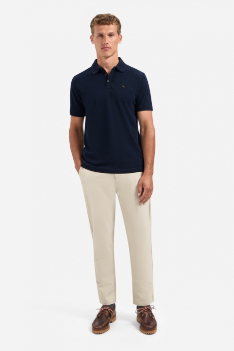 NO-EXCESS blauwe heren polo | Model