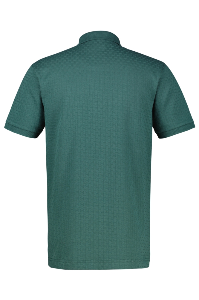 Lerros groene heren polo | Achteraanzicht