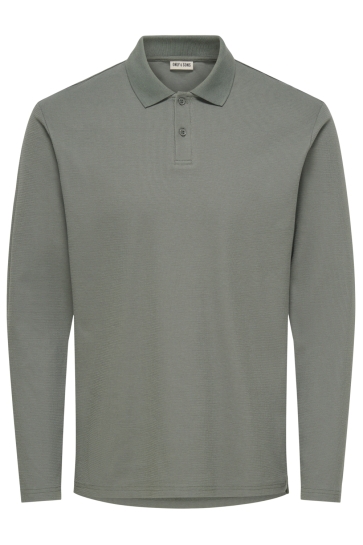 Only & Sons onsben reg ls struct polo Groen