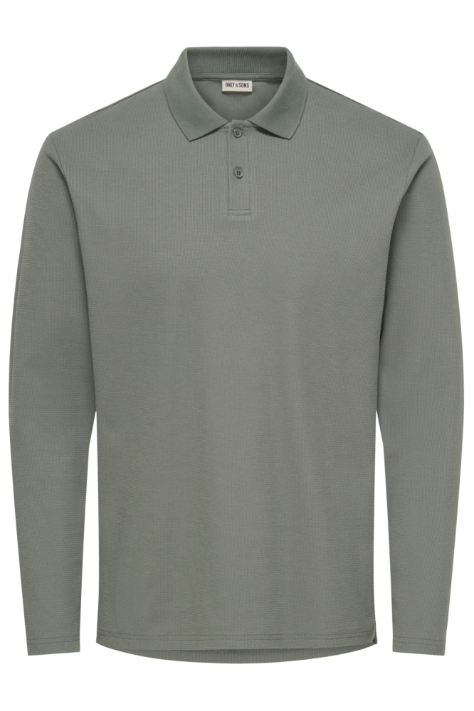Only & Sons groene heren polo | Vooraanzicht