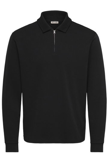 Only & Sons Polo ONSINFINITY RLX LS POLO 22039248 BLACK
