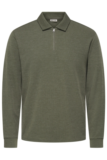 Only & Sons Polo ONSINFINITY RLX LS POLO 22039248 TARMAC