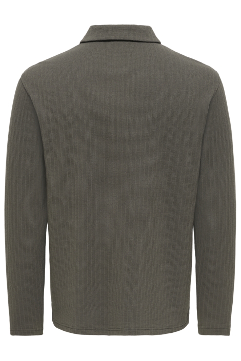 Only & Sons groene heren polo | Achteraanzicht