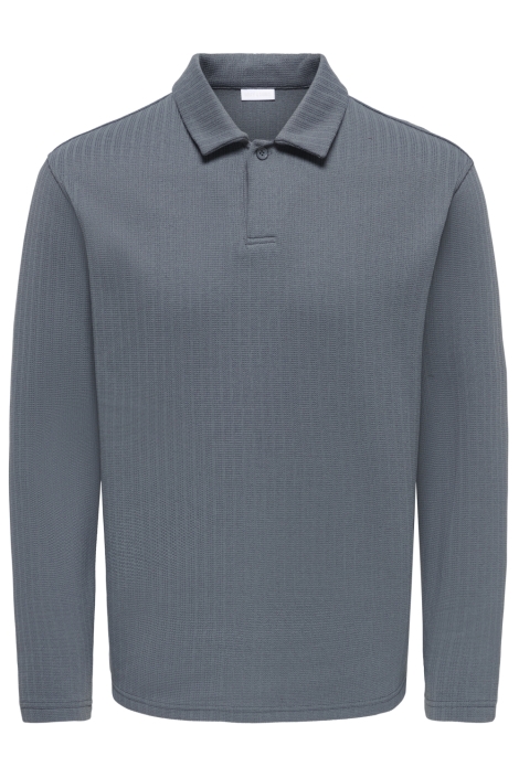 Only & Sons grijze heren polo | Vooraanzicht