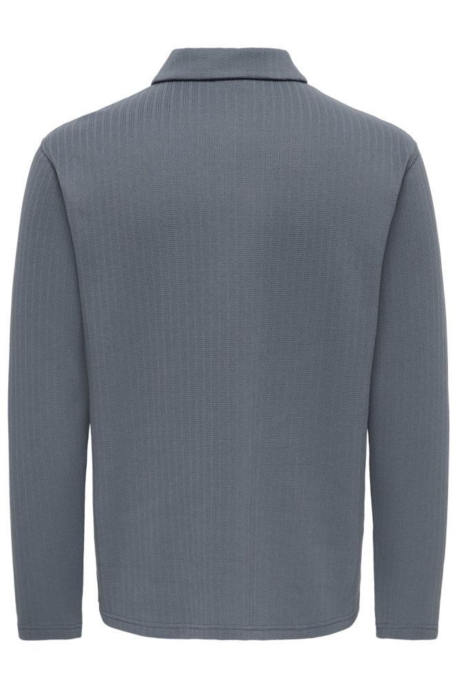 Only & Sons grijze heren polo | Achteraanzicht