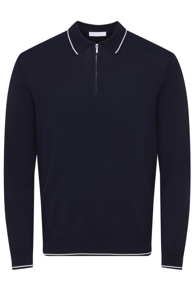 Only & Sons blauwe heren polo | Vooraanzicht