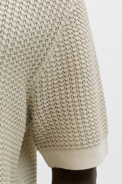 Jack & Jones beige heren polo | Close up