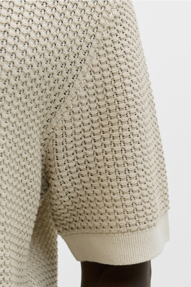 Jack & Jones beige heren polo | Close up